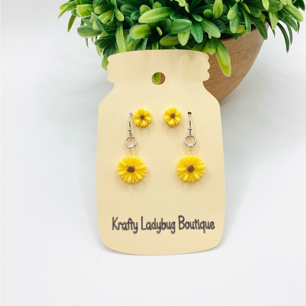 SunFlower Earrings Set
